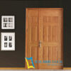 Cửa gỗ công nghiệp HDF veneer hai cánh KD.6A-ASH 2 9a ash