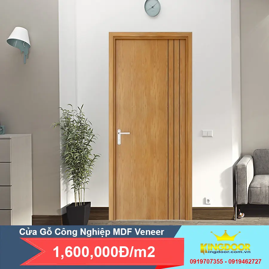 Cửa gỗ công nghiệp MDF Veneer