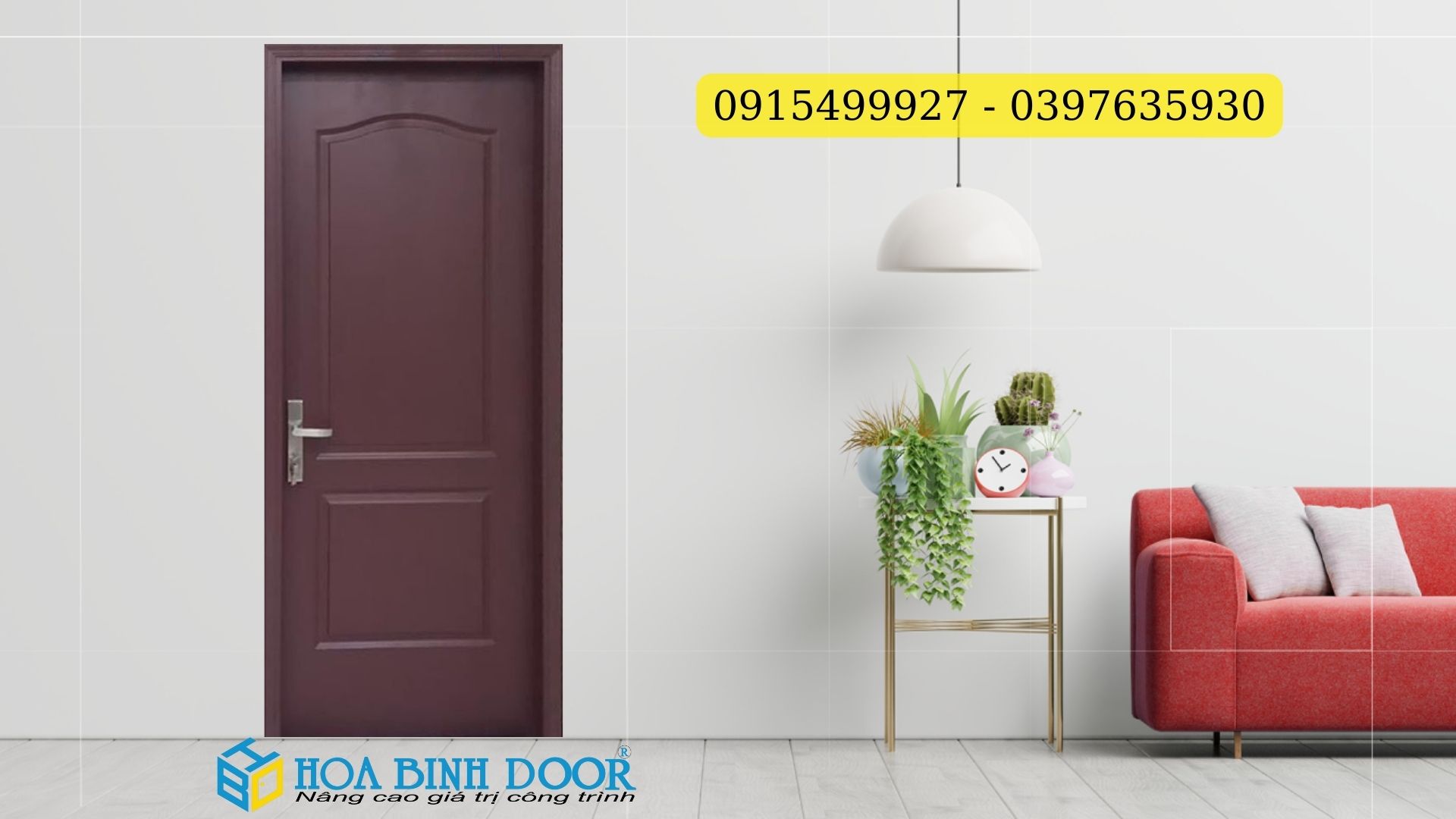 Cửa gỗ công nghiệp HDF sơn