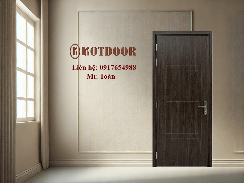 Cửa nhựa composite phủ da