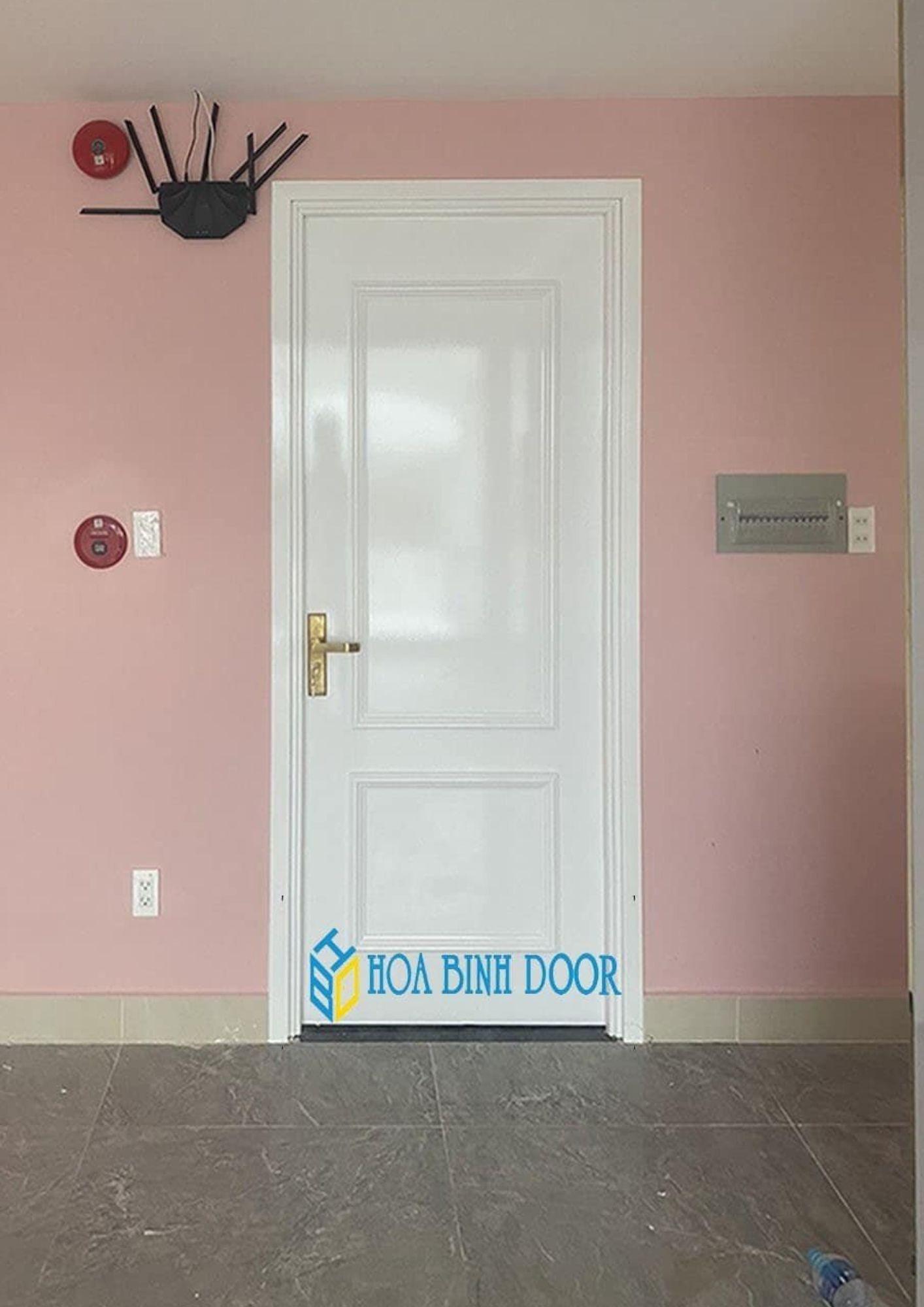 Mẫu cửa nhựa Composite tân cổ điển - Phào chỉ nổi