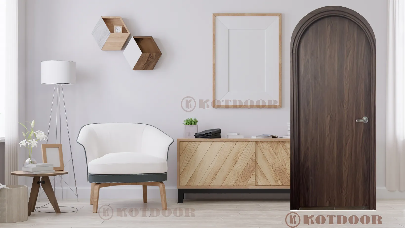 Brown Minimalist Home Decoration Facebook Cover 2GAO5T