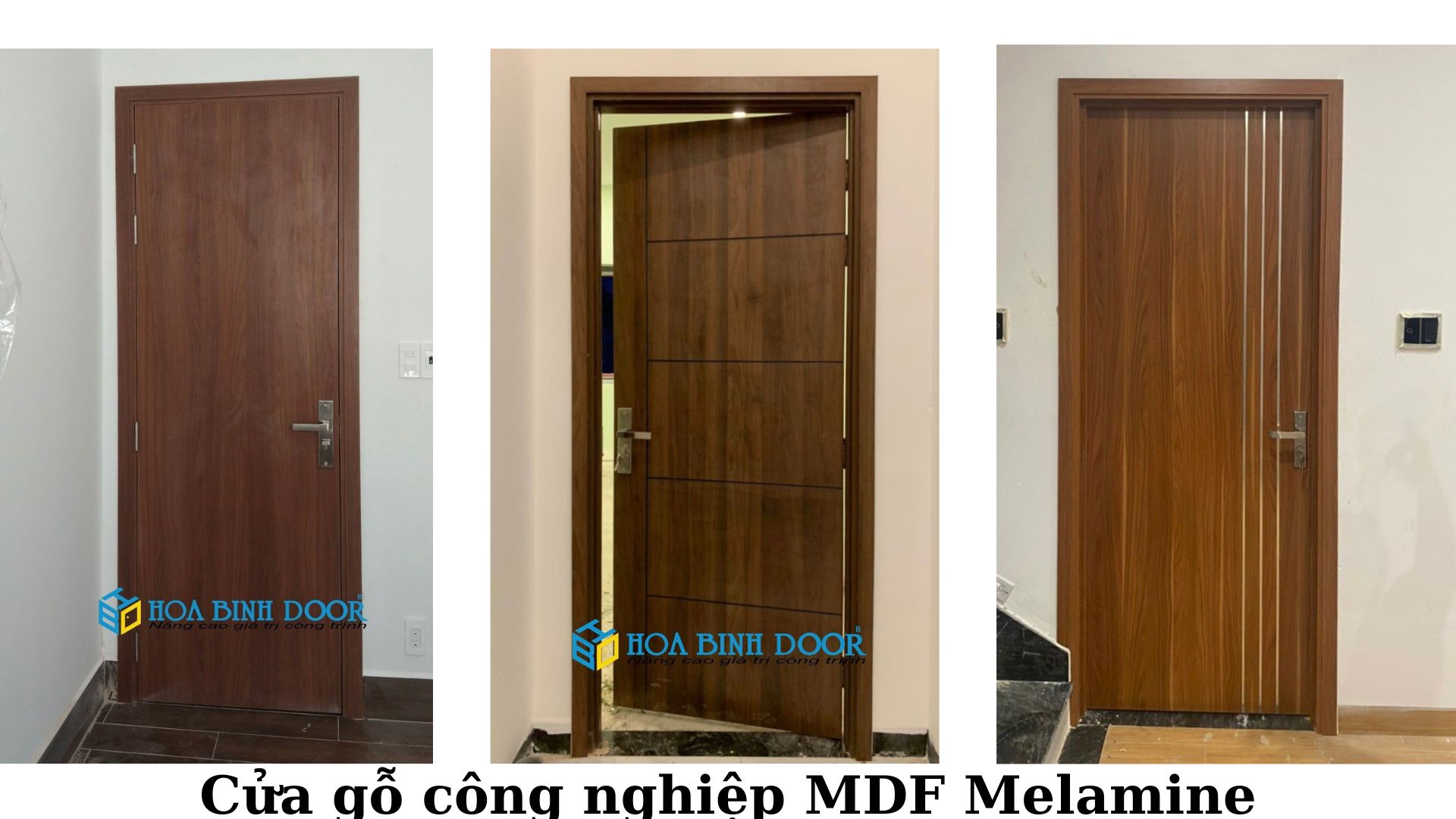 Cửa MDF Melamine tại Bình Thạnh - Cửa gỗ An Cường