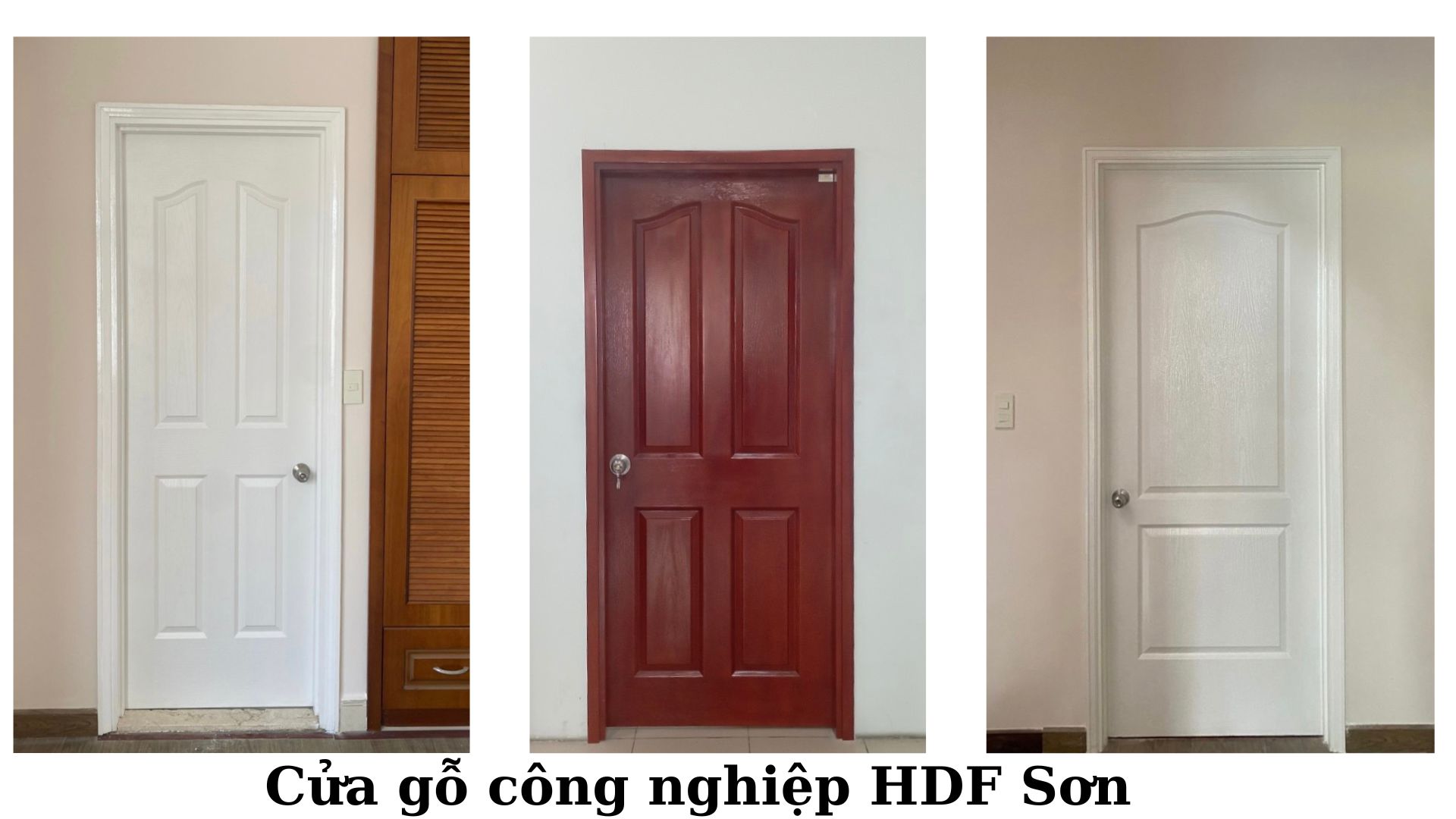Cửa gỗ HDF tại Tân Bình - Cửa gỗ công nghiệp