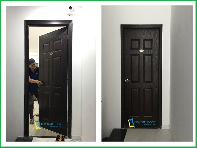 Cửa gỗ HDF tại Tiền Giang - Cửa gỗ công nghiệp