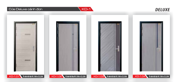 Cửa thép Vân gỗ Deluxe