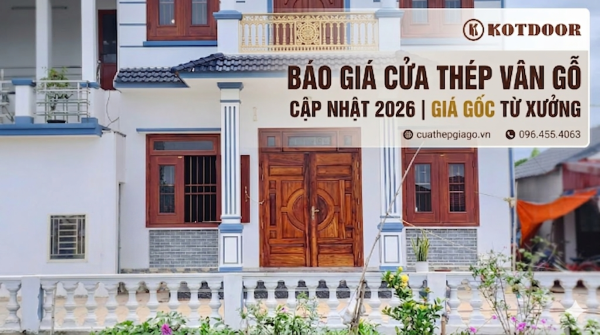 Báo giá cửa thép vân gỗ