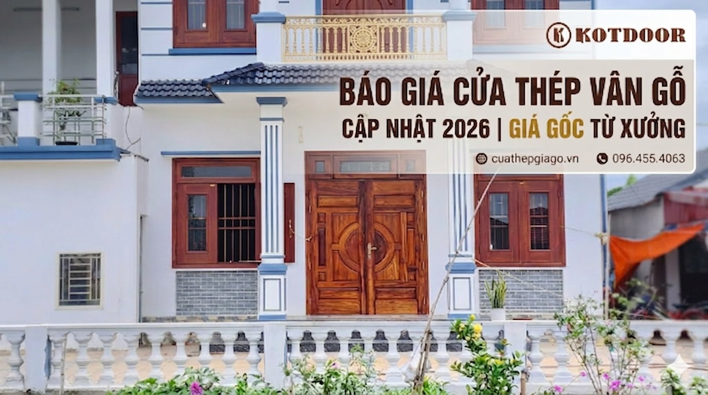 Báo giá cửa thép vân gỗ