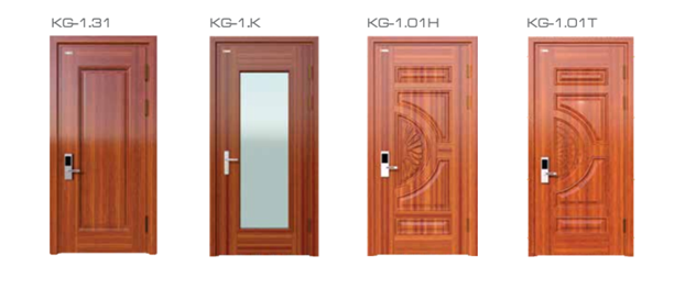 Cửa thép vân gỗ 1 cánh-1
