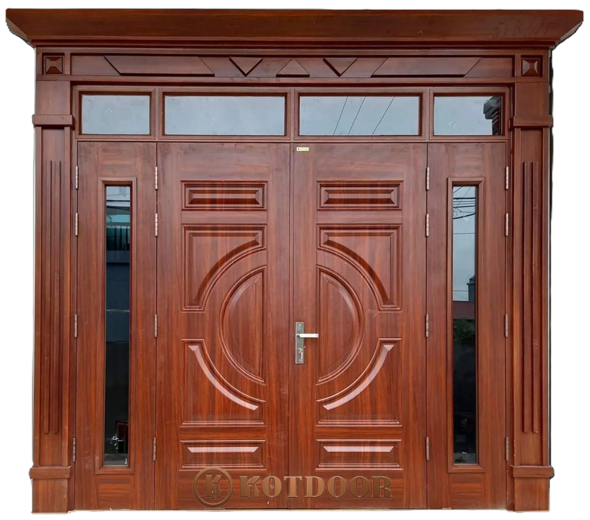 Cửa thép vân gỗ Luxury KL-41.01.K-4TK 6 Cửa thép vân gỗ Luxury KL-41.01.K-4TK