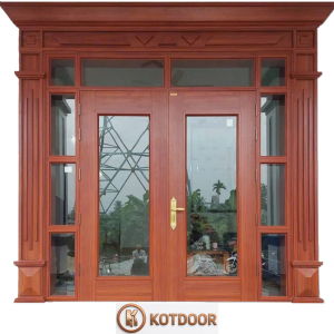 Cửa thép vân gỗ thủy lực Luxury KLT-3VK