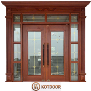 Cửa thép vân gỗ Thủy lực Luxury KLT-3VK