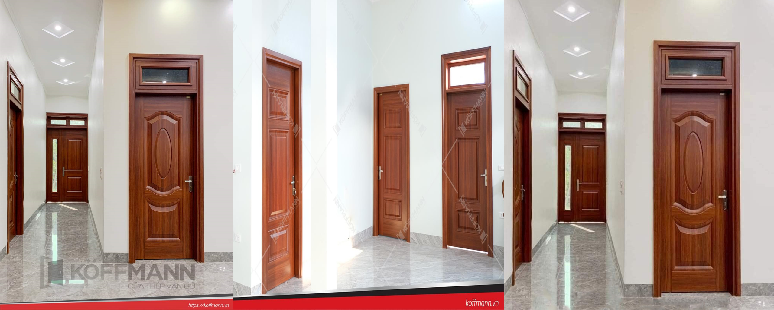 Mẫu cửa thép vân gỗ 1 cánh