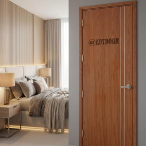 Cửa gỗ công nghiệp MDF phủ Veneer KD.CN2 - Căm xe