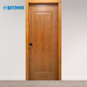 Cửa Gỗ Công Nghiệp HDF Veneer Mã KD.1B-Ash 1 Ô Pano Lớn Màu Vàng Sồi