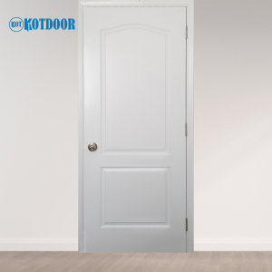 Cửa Gỗ Công Nghiệp HDF Sơn Mã KD.2A-C1 Màu Trắng Tinh 2 Ô Pano Cổ Điển