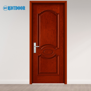 Cửa Gỗ Công Nghiệp HDF Veneer Mã KD.2C-Bubinga Màu Đỏ Cánh Gián Cổ Điển