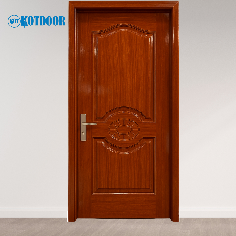 Cửa Gỗ Công Nghiệp HDF Veneer Mã KD.2D-Teak Họa Tiết Mặt Trời Tân Cổ Điển 1 Cửa Gỗ Công Nghiệp HDF Veneer Mã KD.2D-Teak Họa Tiết Mặt Trời Tân Cổ Điển