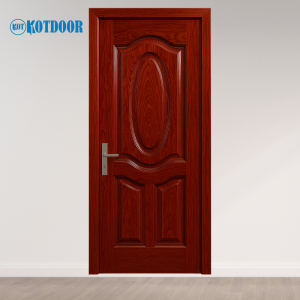 Cửa Gỗ Công Nghiệp HDF Veneer Mã KD.3A-Bubinga Cổ Điển Màu Đỏ Cánh Gián