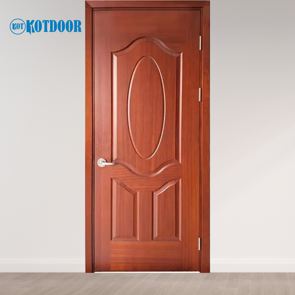 Cửa Gỗ Công Nghiệp HDF Veneer Mã KD.3A-Sapele Màu Nâu Đỏ Ô Oval Đứng 1 Cửa Gỗ Công Nghiệp HDF Veneer Mã KD.3A-Sapele Màu Nâu Đỏ Ô Oval Đứng
