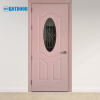 Cửa Gỗ Công Nghiệp HDF Sơn Mã KD.3GO-C4 Hồng Pastel Ô Kính Oval Nghệ Thuật 3 KD.3GO C4