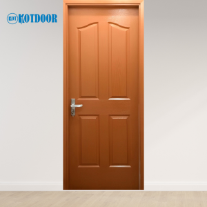 Cửa Gỗ Công Nghiệp HDF Sơn Mã KD.4A-C4 Màu Cam Đất 4 Ô Pano Cổ Điển