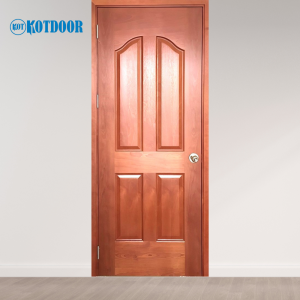 Cửa Gỗ Công Nghiệp HDF Veneer Mã KD.4A-Xoan đào 4 Ô Pano Đối Xứng