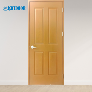 Cửa Gỗ Công Nghiệp HDF Veneer Mã KD.4AV-C10 4 Ô Pano Vuông Màu Vàng Sồi