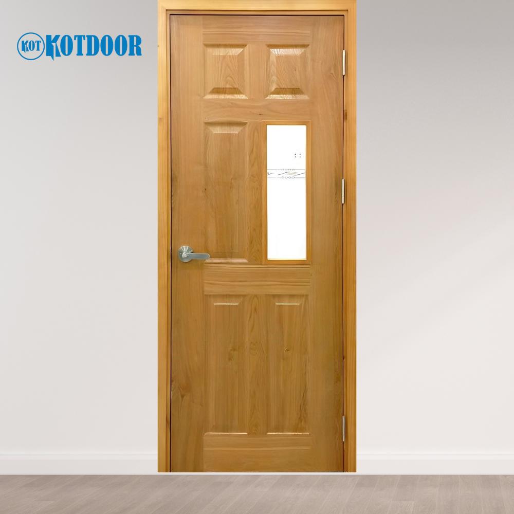 Cửa Gỗ Công Nghiệp HDF Veneer Mã KD.6G1-Ash Màu Vàng Sồi Có Ô Kính 1 Cửa Gỗ Công Nghiệp HDF Veneer Mã KD.6G1-Ash Màu Vàng Sồi Có Ô Kính