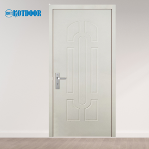 Cửa Gỗ Công Nghiệp HDF Sơn Mã KD.7A-C1 7 Ô Pano Cách Điệu Màu Trắng Kem