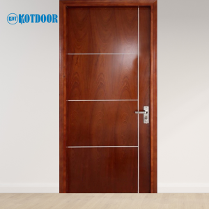 Cửa Gỗ Công Nghiệp MDF Phủ Veneer Căm Xe Mã KD.CN4-Căm xe (2) Hiện Đại