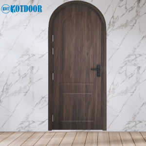 Cửa Vòm Nhựa Composite Sơn Vân Gỗ Luxury Màu Nâu Đen Óc Chó Cổ Điển Lịch Lãm