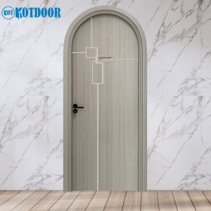 Cửa Nhựa Composite Có Ô Thoáng (Ô Fix) Cố Định Màu Kem Sáng Hiện Đại