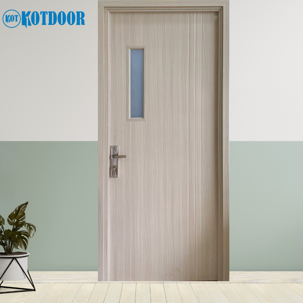 Cửa Nhựa Composite Có Ô Kính Mã KD.CPS-B0155 Màu Sồi Sáng 1 Cửa Nhựa Composite Có Ô Kính Mã KD.CPS-B0155 Màu Sồi Sáng