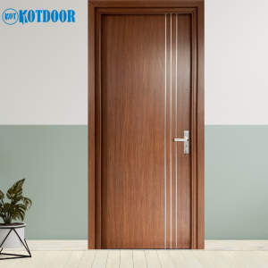 Cửa Nhựa Composite Đi Chỉ Nhôm Dọc Mã KD.CPS-B0700CN3 Màu Nâu Óc Chó