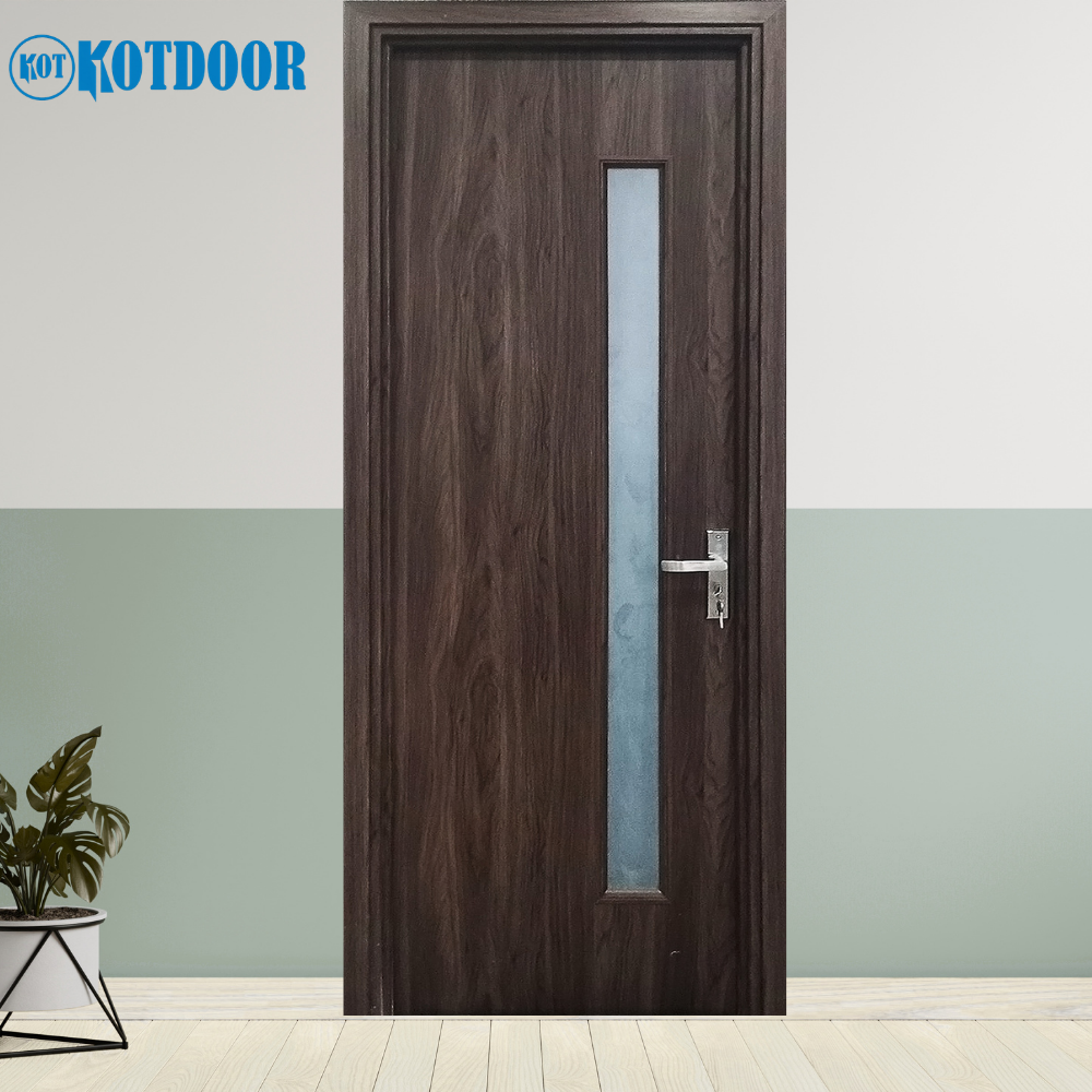 Cửa Nhựa Composite Có Ô Kính Dài Mã KD.CPS-B1400K Màu Óc Chó 1 Cửa Nhựa Composite Có Ô Kính Dài Mã KD.CPS-B1400K Màu Óc Chó