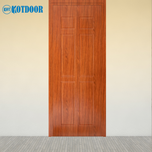 Cửa Nhựa Composite Sơn Vân Gỗ Cao Cấp Mã KD.CPS-LX205 Màu Vàng Gõ Đỏ Trầm