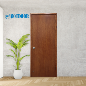 Cửa Gỗ Công Nghiệp MDF Phủ Veneer Xoan Đào Mã KD.P-Xoan đào Phẳng Mịn