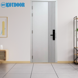 Cửa Gỗ MDF Melamine Trắng Mã MS 104 SH Chạy Chỉ Sơn Đen
