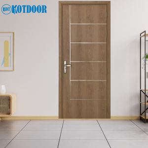 Cửa Gỗ MDF Melamine Màu Nâu Xám MS 4006 RL Tinh Tế